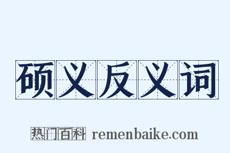 硕义反义词是什么意思的图片